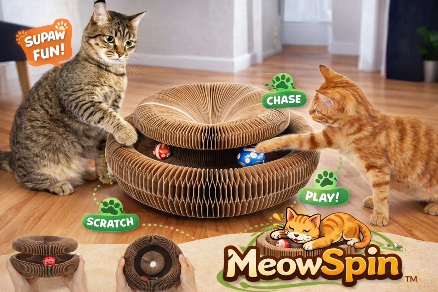 MeowSpin Interactive Cat Toy